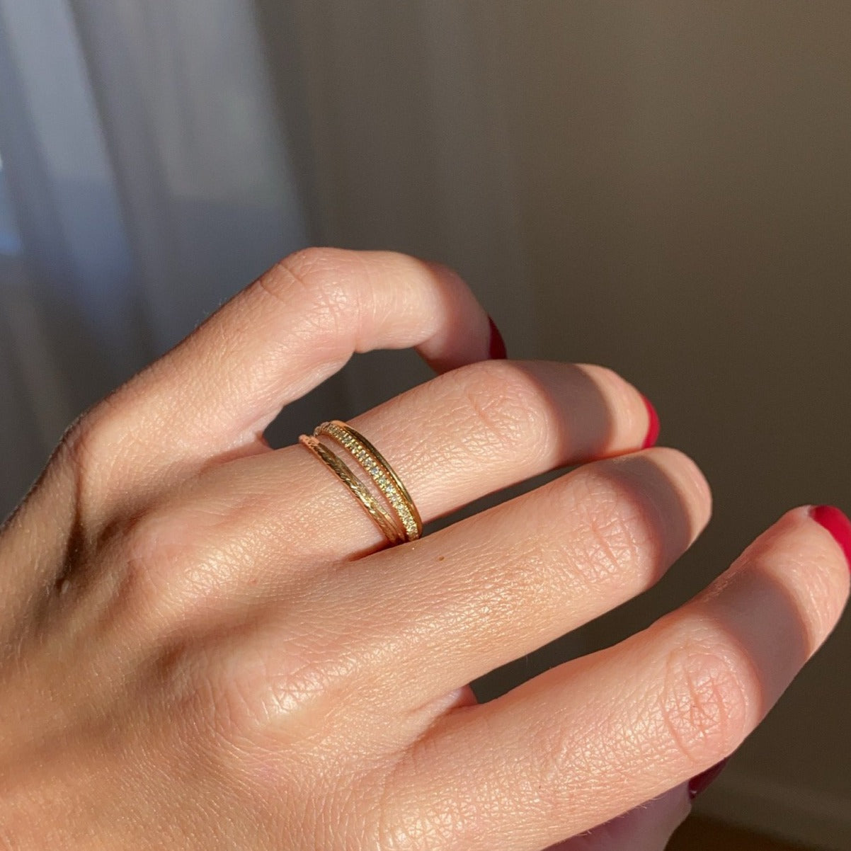 Solid Gold Stacking Rings