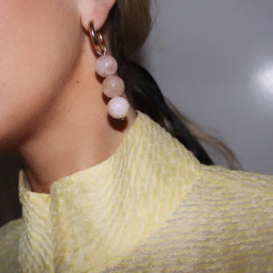 Morganite Charm Earrings